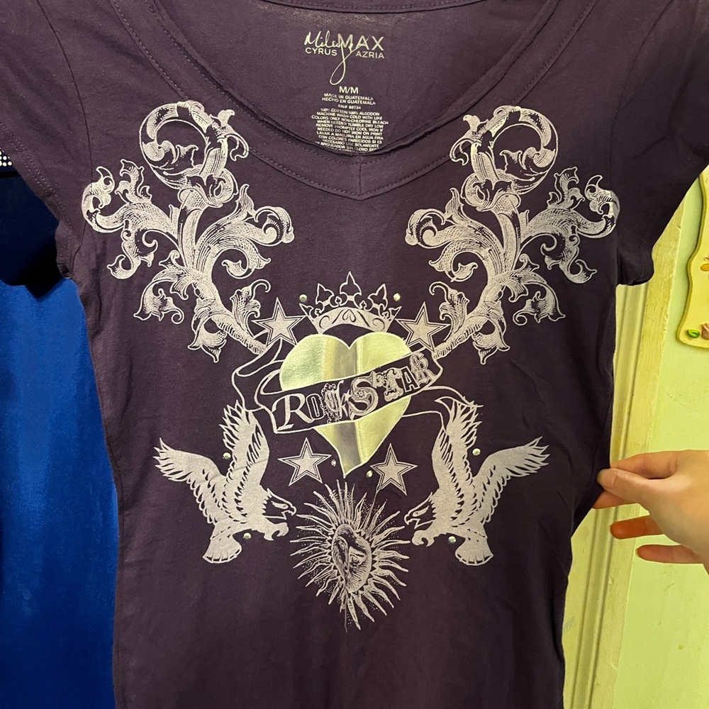Miley Cyrus & Max Azria Purple Tee